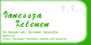 vanessza kelemen business card